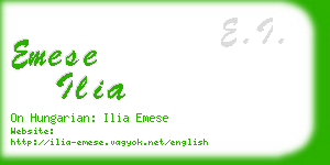 emese ilia business card